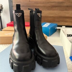 Prada Women's Black Ankle Booties
